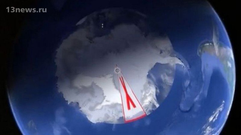 На картах Google Earth обнаружена таинственная метка Антарктиды