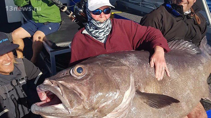 Женщина из Австралии поймала 60-килограммовую рыбу