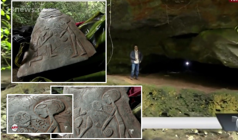 В Мексике нашли нефритовые камни с изображением "пришельцев"