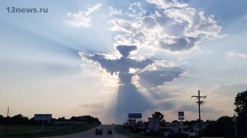 В Техасе образовался ангел из облаков