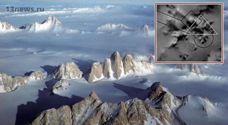 В Антарктиде обнаружен таинсвенный объект в виде свастики