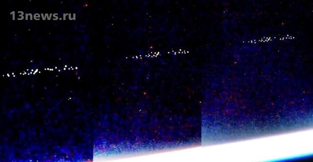 Камеры МКС зафиксировали огромное количество НЛО возле Земли