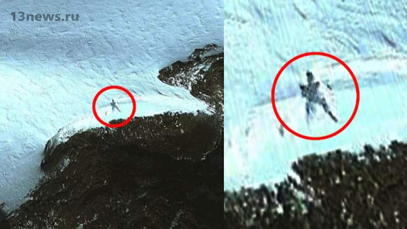 На картах Google Earth в Антарктиде обнаружили 20-метрового человека