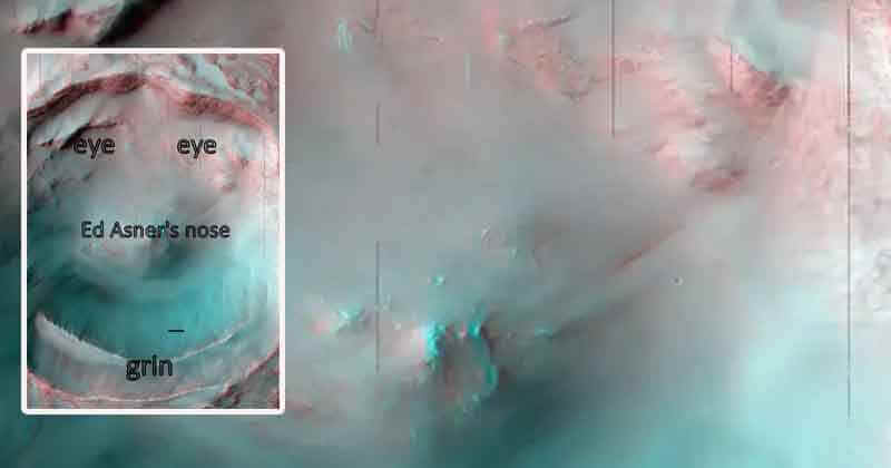Аппарат НАСА запечатлел «ухмыляющееся лицо» на поверхности Марса