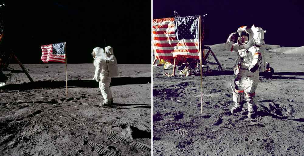 Тайна высадки НАСА на Луну: почему флаг Аполлона - 11 развевался в космосе?