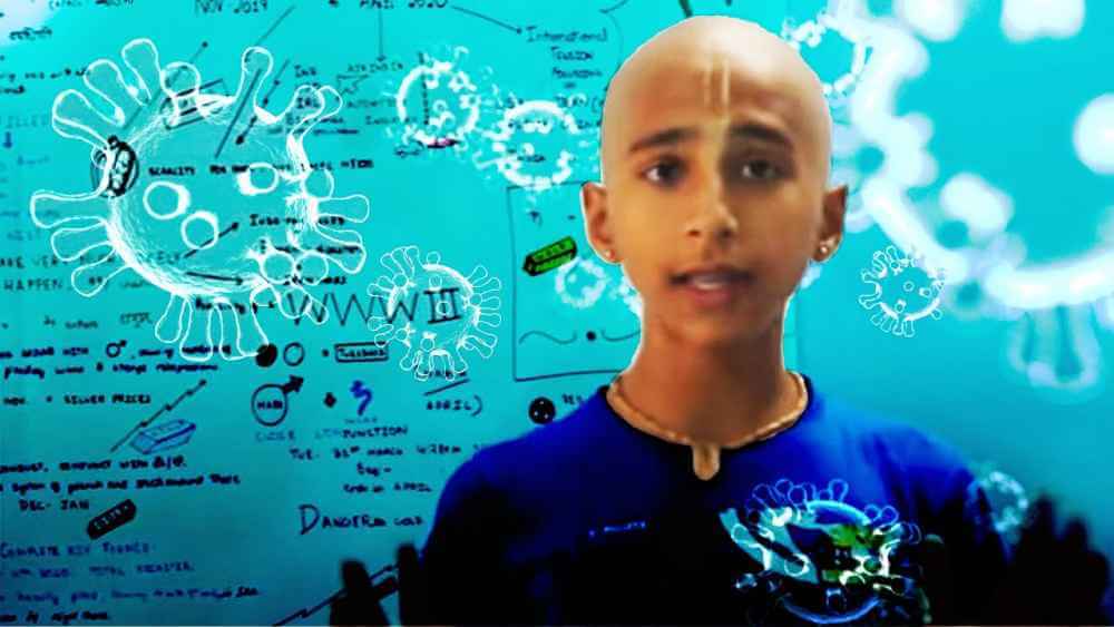 Индийский мальчик Абхигья Ананда предсказывает завершение пандемии коронавируса