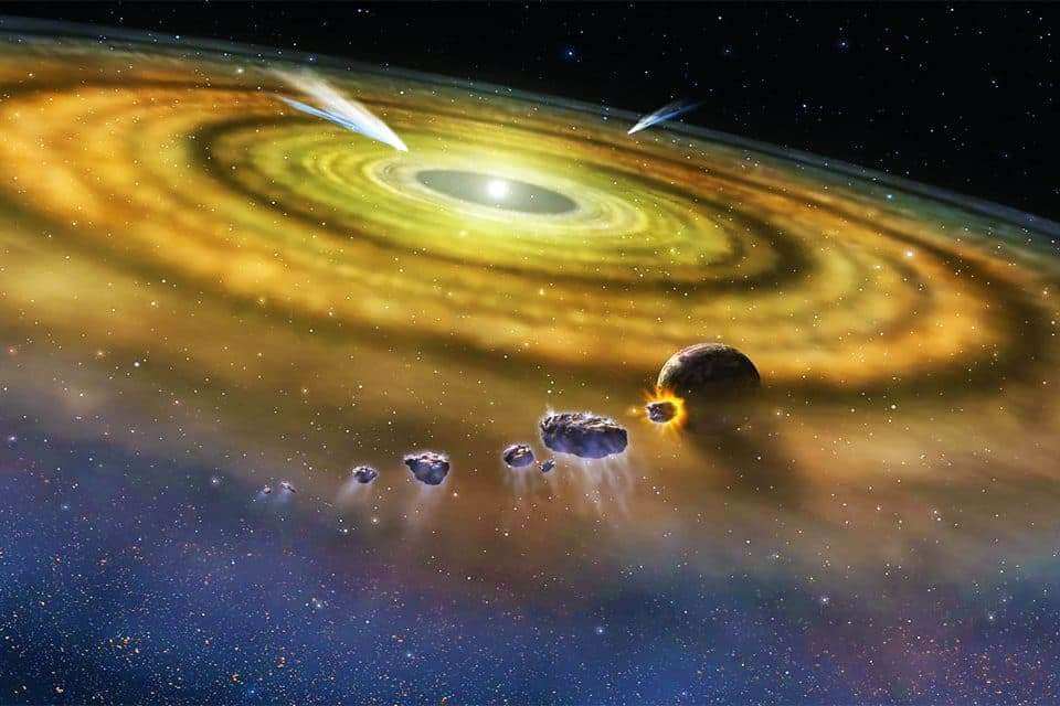 Массивное столкновение астероидов обнаружено в соседней звездной системе